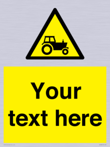 Custom warning farm machinery